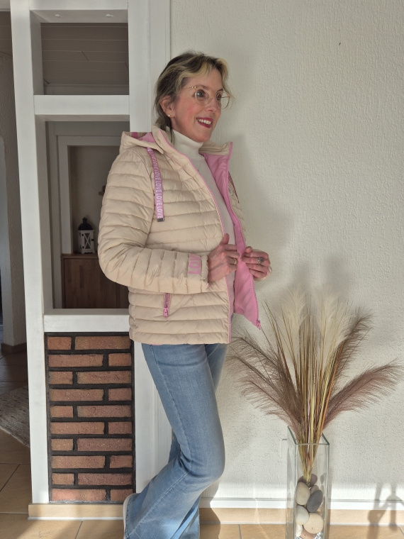 Beige Steppjacke von Zwillingsherz 