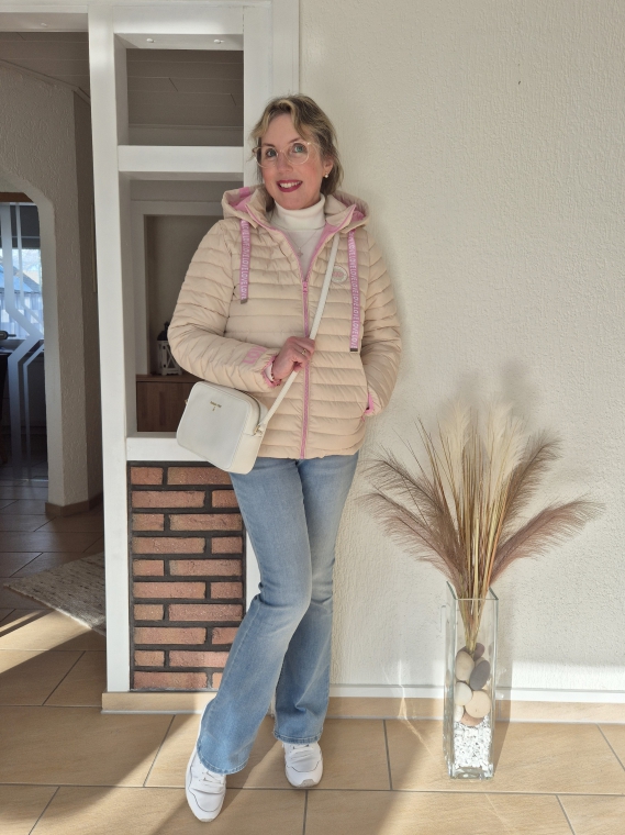 Beige Steppjacke von Zwillingsherz 