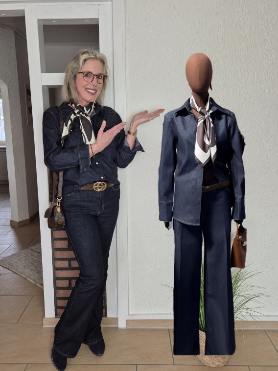 Allover Denim Look - Von der Anziehpuppe inspiriert