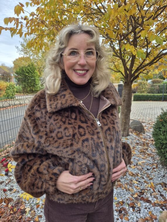 Bomberjacke Leo Fell-Optik Zwillingsherz Bomberjacke Leo Fell-Optik Zwillingsherz