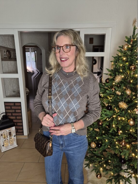 Modetrend Pullover mit Rautenmuster