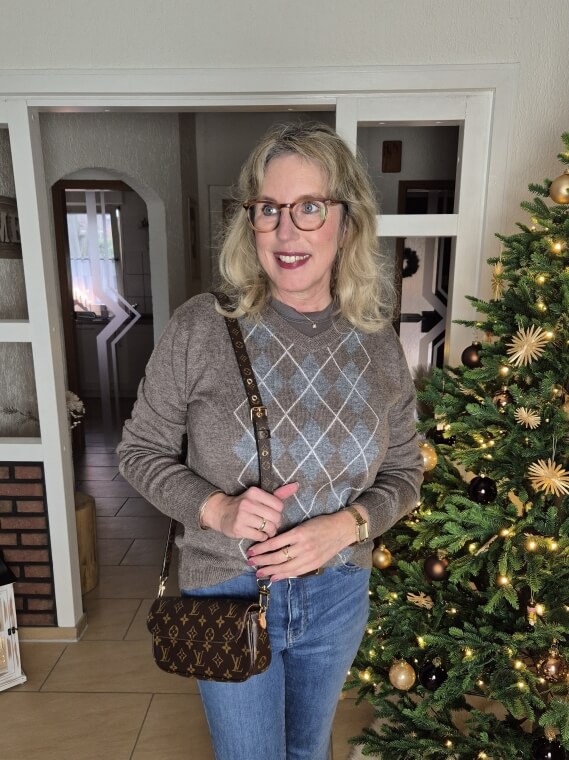 Modetrend Pullover mit Rautenmuster