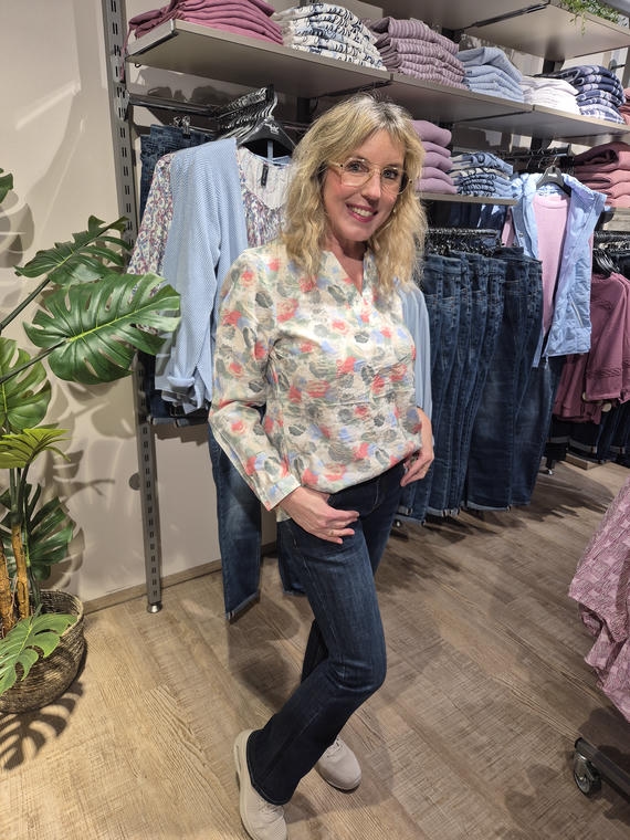 Bluse zur Bootcut Jeans 