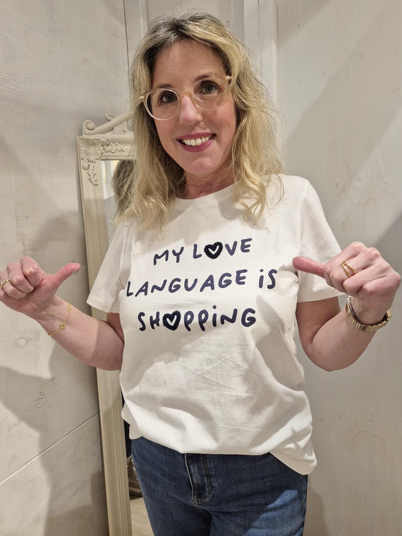 MY LOVE LANGUAGE IS SHOPPING Shirt