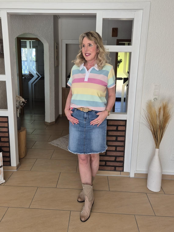 Poloshirt in Pastellfarben Zwillingsherz