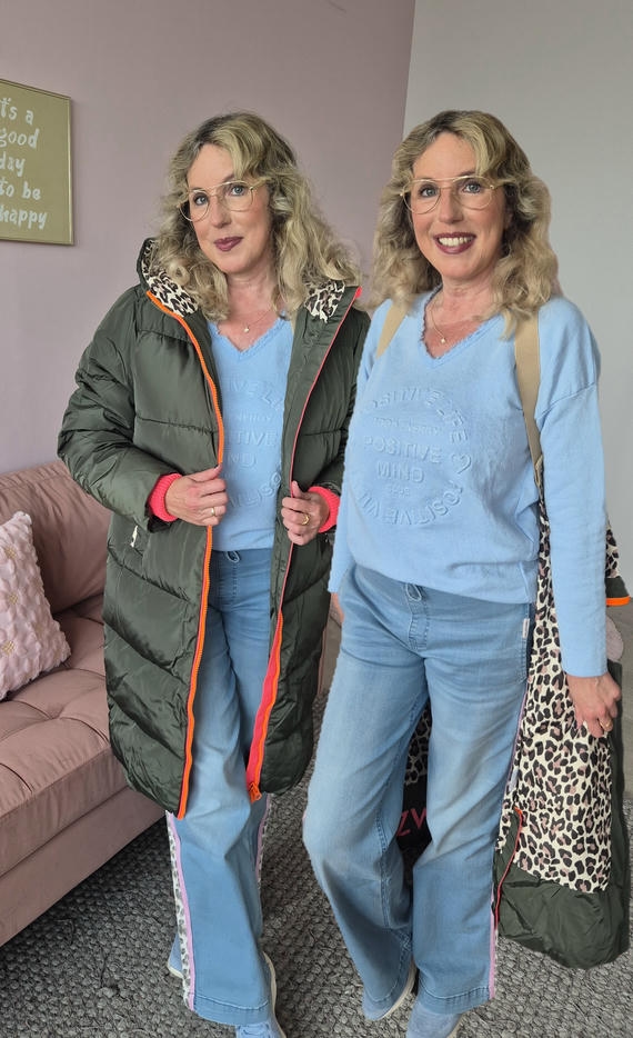 Steppjacke mit Rucksack Funktion